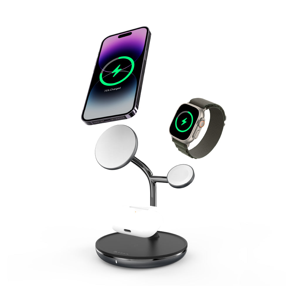 OMNIA M3+ Magnetic 3-in-1 Wireless Charging Station