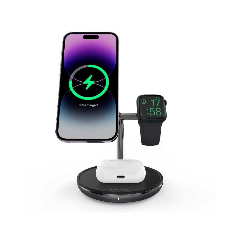 OMNIA M3+ Magnetic 3-in-1 Wireless Charging Station