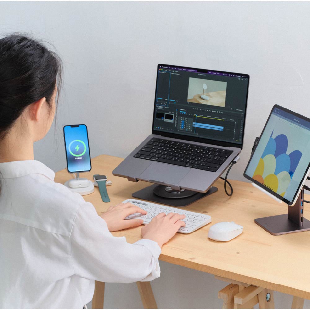 Mag M Pro Magnetic 8-in-1 iPad Stand Hub