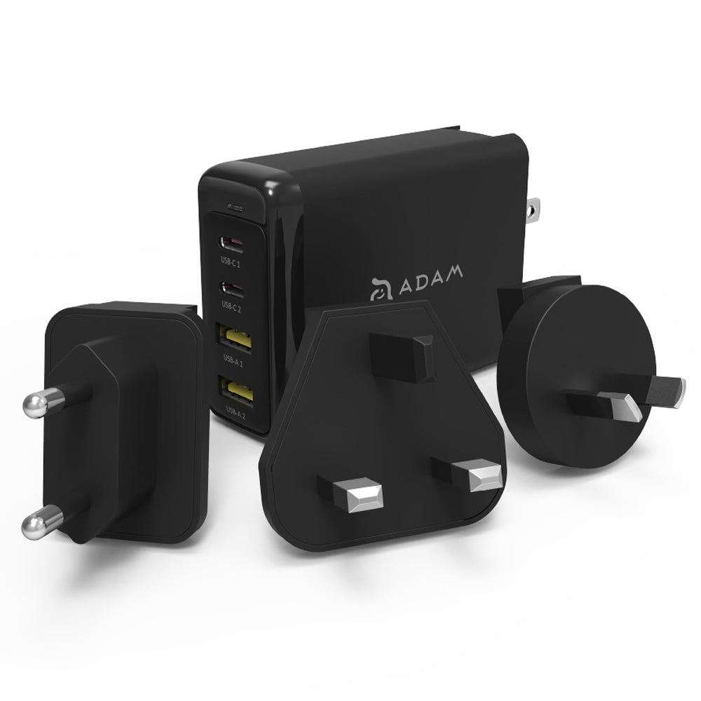 OMNIA Pro GaN 100W Super Charging Kit (Travel Plugs Included)