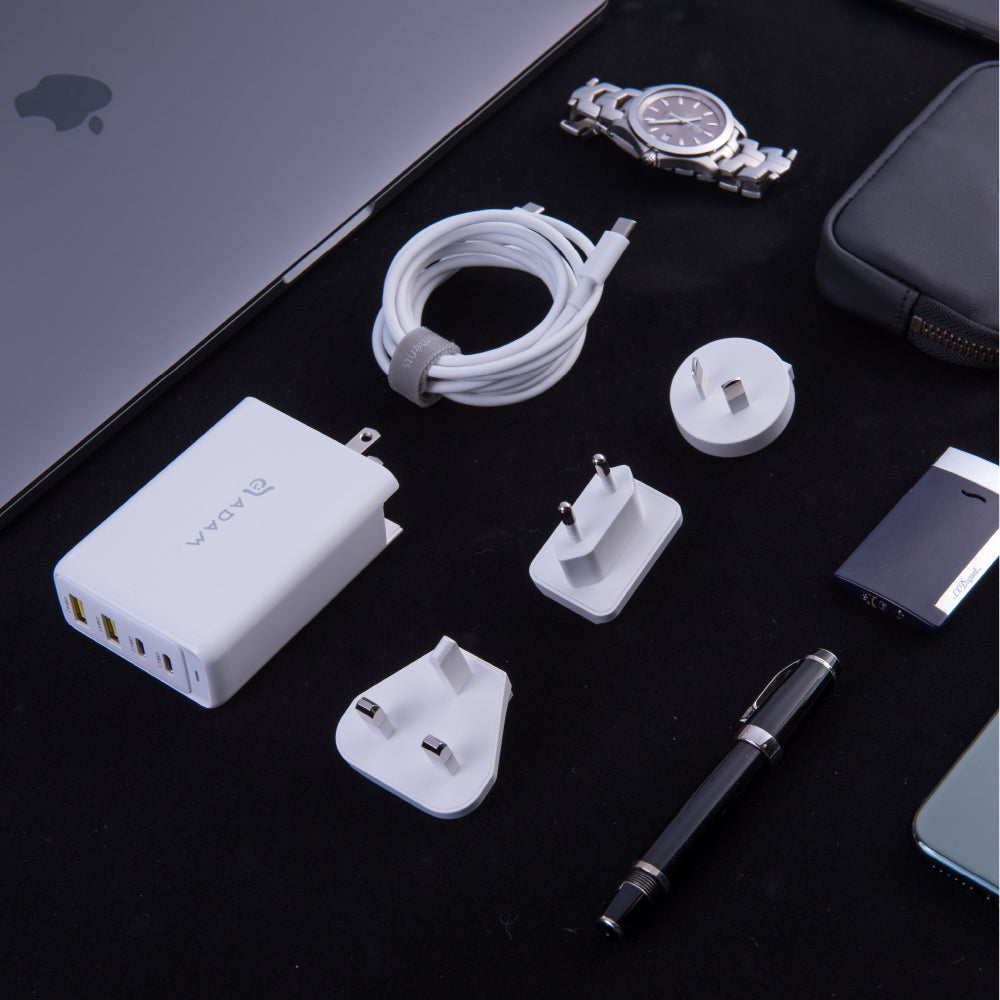 OMNIA Pro GaN 100W Super Charging Kit (Travel Plugs Included)